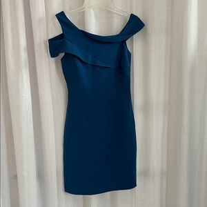 Reiss One-Shoulder Blue Dress